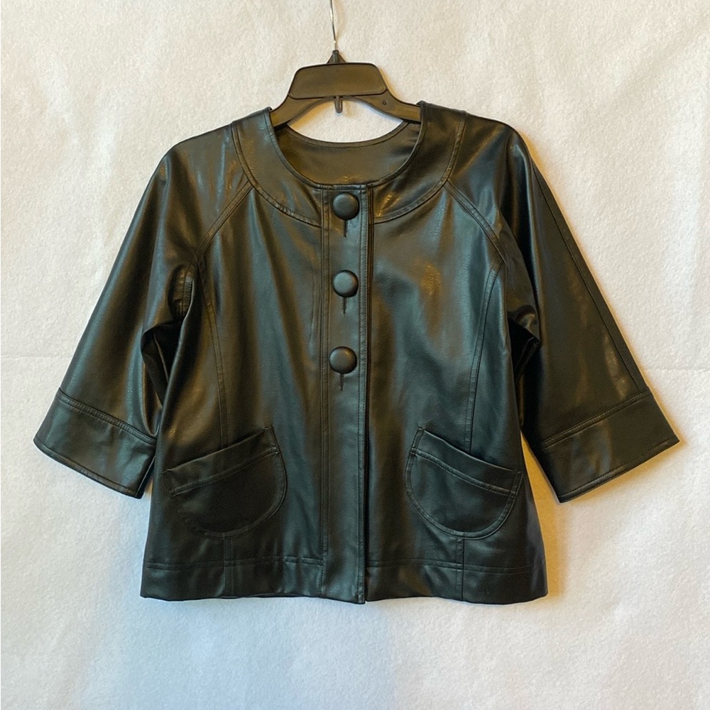 Mountain Lake Petite Pleather Blazer - -NWT - Small